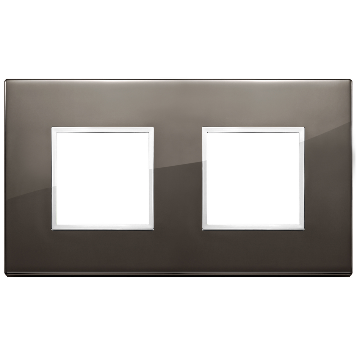 Vimar Eikon EVO 4-Module Cover Plate, 2+2 Layout, 71 mm Centers, Horizontal/Vertical Mount