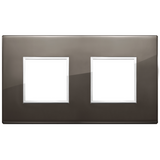 Vimar Eikon EVO 4-Module Cover Plate, 2+2 Layout, 71 mm Centers, Horizontal/Vertical Mount