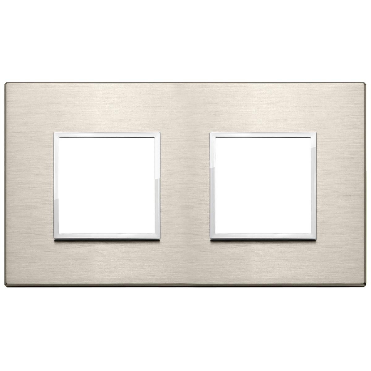 Vimar Eikon EVO 4-Module Cover Plate, 2+2 Layout, 71 mm Centers, Horizontal/Vertical Mount