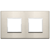 Vimar Eikon EVO 4-Module Cover Plate, 2+2 Layout, 71 mm Centers, Horizontal/Vertical Mount