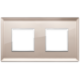 Vimar Eikon EVO 4-Module Cover Plate, 2+2 Layout, 71 mm Centers, Horizontal/Vertical Mount