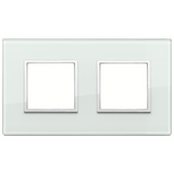 Vimar Eikon EVO 4-Module Cover Plate, 2+2 Layout, 71 mm Centers, Horizontal/Vertical Mount