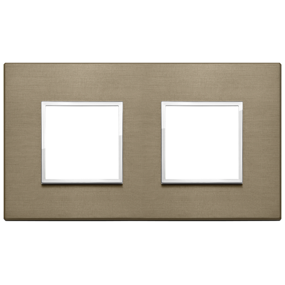 Vimar Eikon EVO 4-Module Cover Plate, 2+2 Layout, 71 mm Centers, Horizontal/Vertical Mount