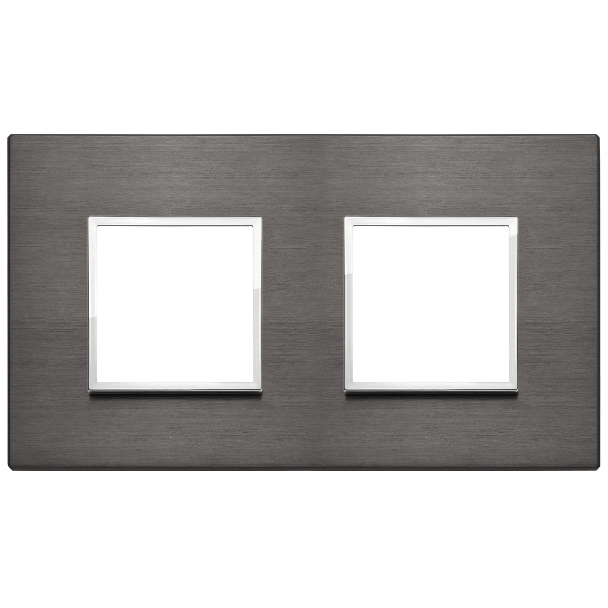 Vimar Eikon EVO 4-Module Cover Plate, 2+2 Layout, 71 mm Centers, Horizontal/Vertical Mount