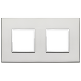 Vimar Eikon EVO 4-Module Cover Plate, 2+2 Layout, 71 mm Centers, Horizontal/Vertical Mount