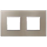 Vimar Eikon EVO 4-Module Cover Plate, 2+2 Layout, 71 mm Centers, Horizontal/Vertical Mount