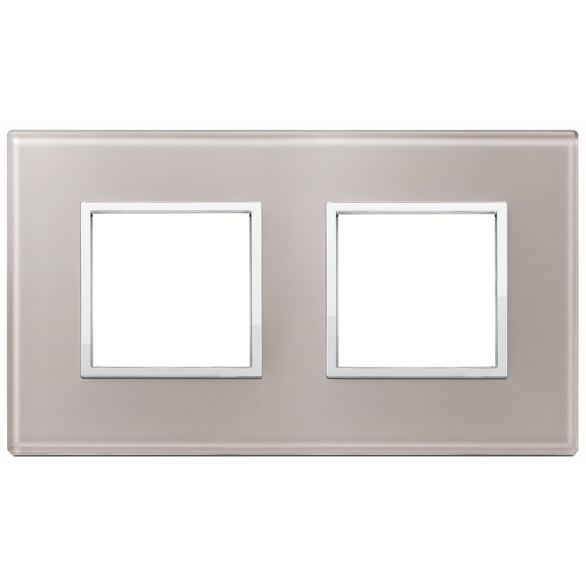 Vimar Eikon EVO 4-Module Cover Plate, 2+2 Layout, 71 mm Centers, Horizontal/Vertical Mount