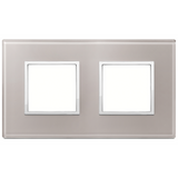Vimar Eikon EVO 4-Module Cover Plate, 2+2 Layout, 71 mm Centers, Horizontal/Vertical Mount