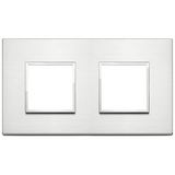 Vimar Eikon EVO 4-Module Cover Plate, 2+2 Layout, 71 mm Centers, Horizontal/Vertical Mount