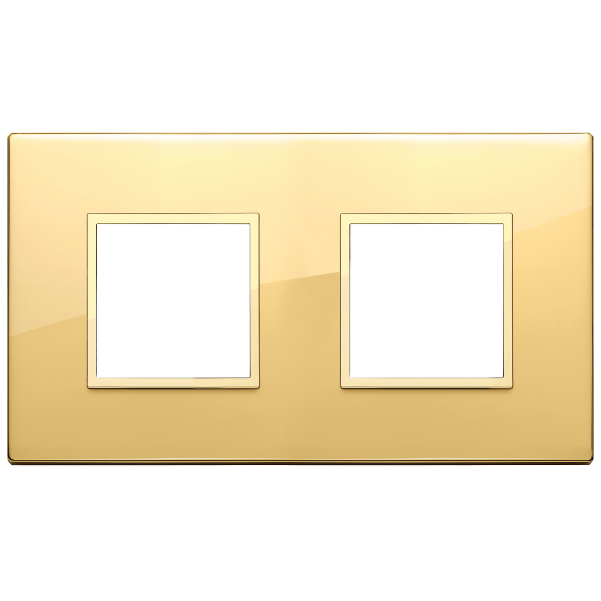 Vimar Eikon EVO 4-Module Cover Plate, 2+2 Layout, 71 mm Centers, Horizontal/Vertical Mount