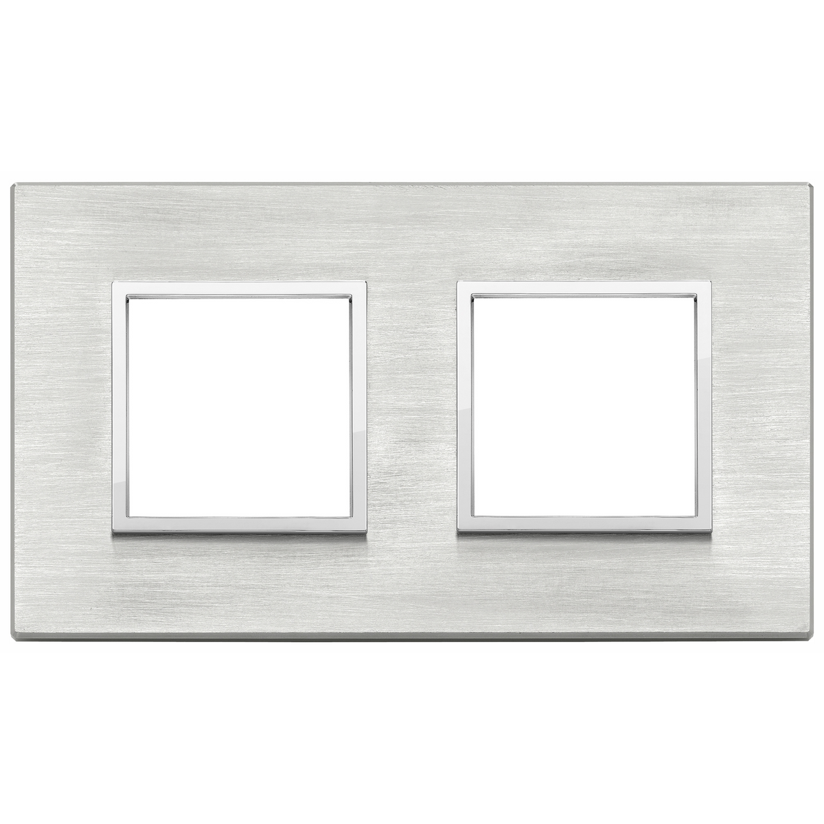 Vimar Eikon EVO 4-Module Cover Plate, 2+2 Layout, 71 mm Centers, Horizontal/Vertical Mount
