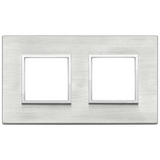Vimar Eikon EVO 4-Module Cover Plate, 2+2 Layout, 71 mm Centers, Horizontal/Vertical Mount