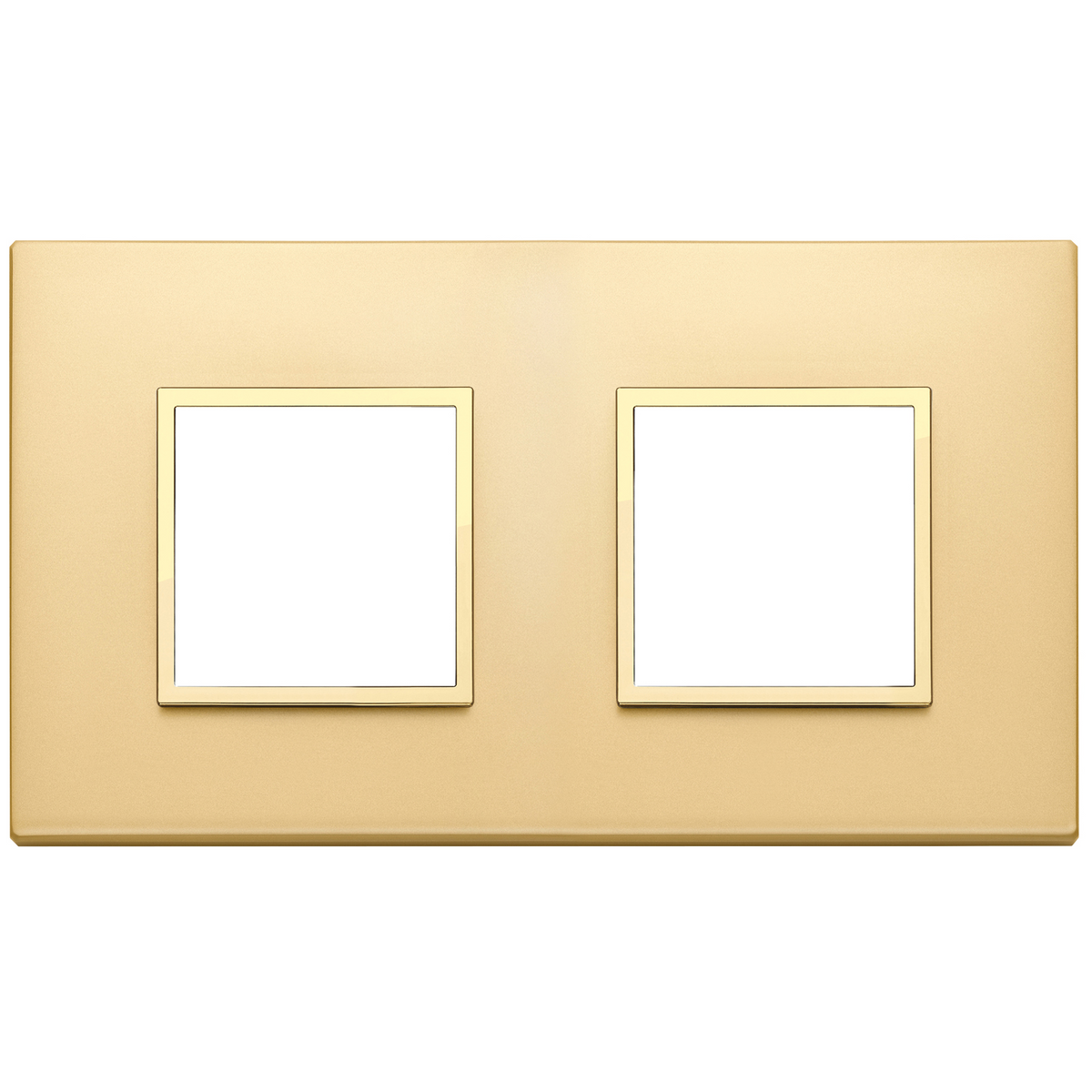 Vimar Eikon EVO 4-Module Cover Plate, 2+2 Layout, 71 mm Centers, Horizontal/Vertical Mount
