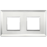 Vimar Eikon EVO 4-Module Cover Plate, 2+2 Layout, 71 mm Centers, Horizontal/Vertical Mount