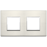 Vimar Eikon EVO 4-Module Cover Plate, 2+2 Layout, 71 mm Centers, Horizontal/Vertical Mount