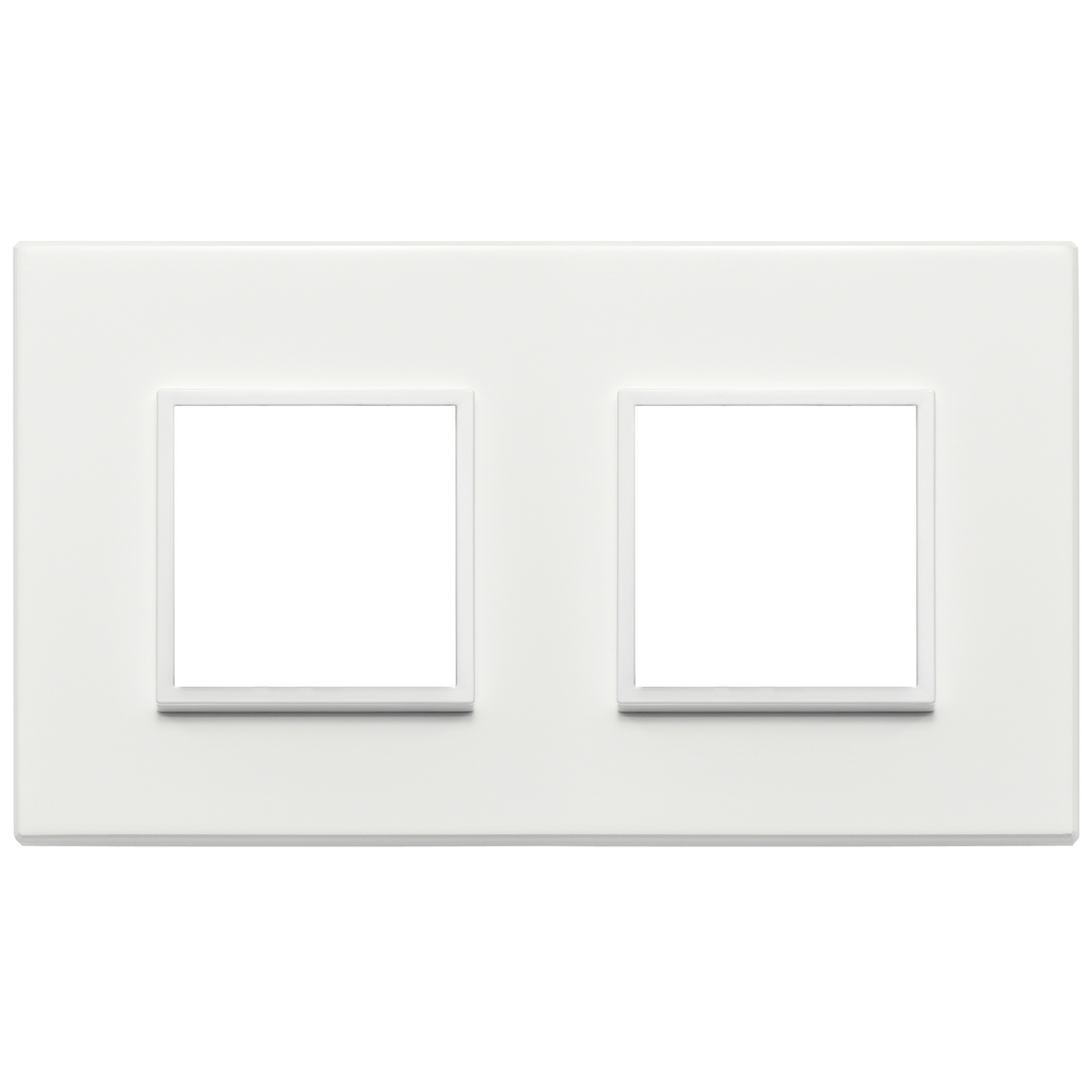 Vimar Eikon EVO 4-Module Cover Plate, 2+2 Layout, 71 mm Centers, Horizontal/Vertical Mount