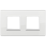 Vimar Eikon EVO 4-Module Cover Plate, 2+2 Layout, 71 mm Centers, Horizontal/Vertical Mount