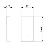 Vimar ARKÉ 1-Module Interchangeable Lightable Button, IP40