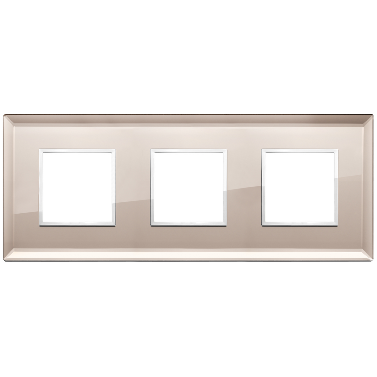 Vimar Eikon EVO 6-Module Cover Plate, 2+2+2 Layout, 71mm Centers