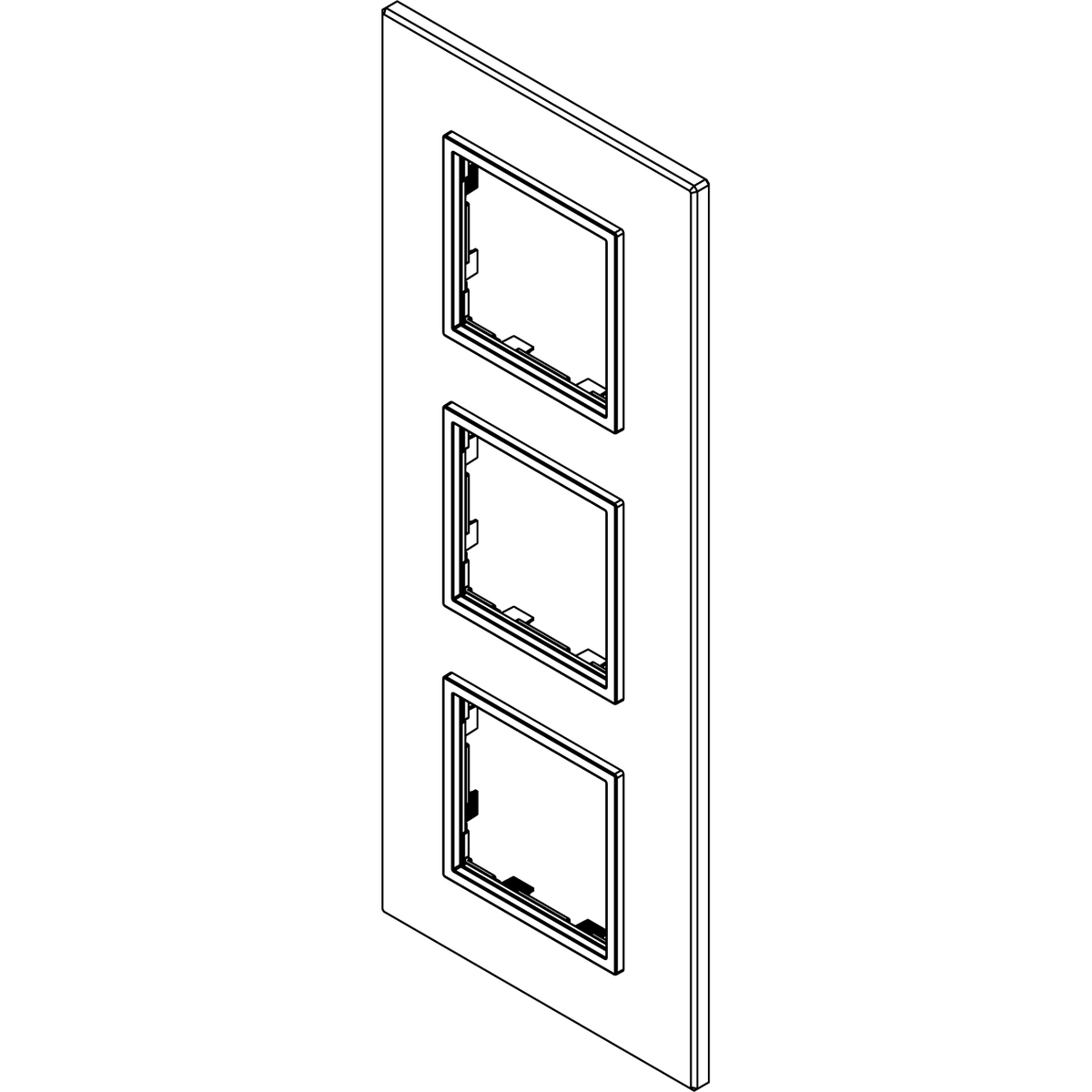 Vimar Eikon EVO 6-Module Cover Plate, 2+2+2 Layout, 71mm Centers