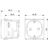 Vimar Eikon SICURY Schuko Socket Outlet, 2P+E, 16A 250V, 2M, IP20