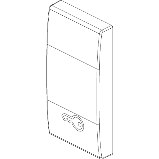 Vimar Eikon 20021 Interchangeable 1-Module Rocker Button Cover, Lightable, IP40