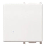 Vimar Plana Interchangeable 2-Module Button, Lightable, IP40