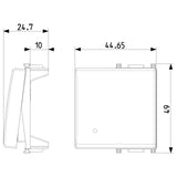 Vimar Plana Interchangeable 2-Module Button, Lightable, IP40