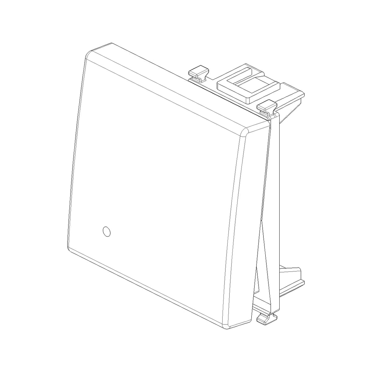 Vimar Plana Interchangeable 2-Module Button, Lightable, IP40