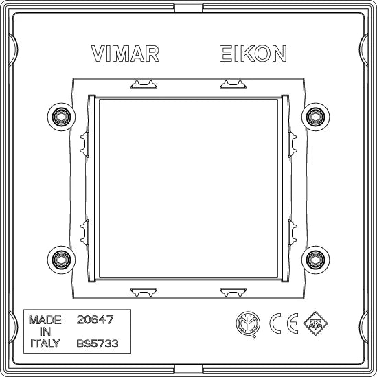 Vimar Eikon Classic Cover Plate, For British Standard, 2-Module