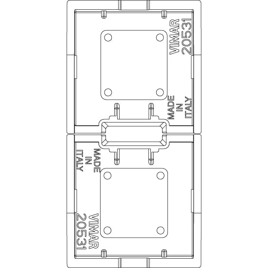 Vimar Eikon Interchangeable 1-Module Button, Thermoplastic