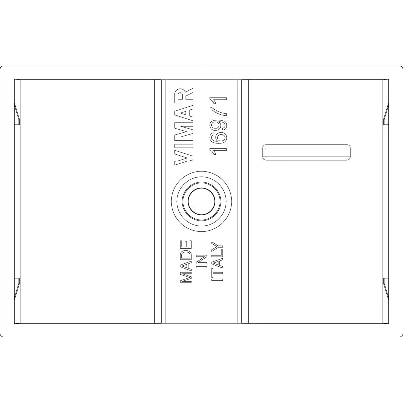 Vimar Idea Interchangeable 1-Module Button, Thermoplastic, Matt