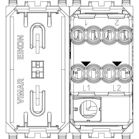 Vimar Eikon 2P 1-Way Switch, 20AX, 250V, IP40, Lightable