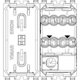 Vimar Eikon 2P 1-Way Switch, 20AX, 250V, IP40, Lightable
