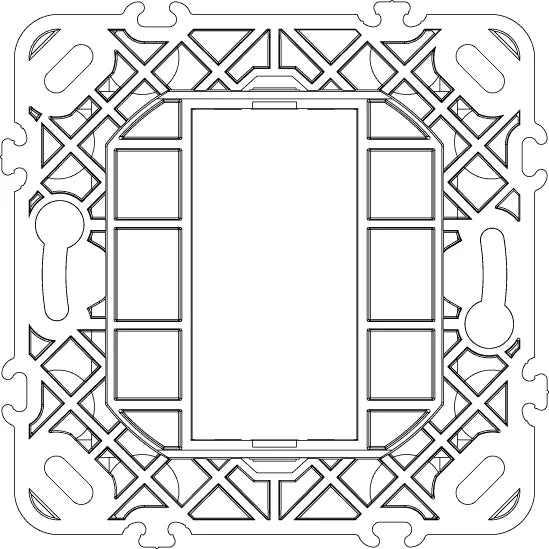 Vimar Plana 1-Module Mounting Frame, Without Screws, for 60 mm Fixing Centres or 56x56 mm Flush Mounting Boxes