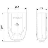 Vimar Supernova Series 2P+E P17/11 Axial Socket Outlet, 16A, 250V, IP20, Screw Terminal, Halogen-Free Thermoplastic