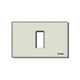 Vimar 8000 1-Module Cover Plate, for 3-Module Flush Mounting Boxes, Snap-Fix