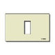 Vimar 8000 1-Module Cover Plate, for 3-Module Flush Mounting Boxes, Snap-Fix