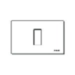 Vimar 8000 1-Module Cover Plate, for 3-Module Flush Mounting Boxes, Snap-Fix
