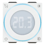 Vimar Neve Up 2-Module Dial Thermostat, 100-240V, 5(2)A Relay Output, Flush Mount