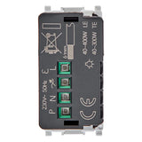 Vimar Plana Universal MASTER Rotary Dimmer, 230V, 50Hz, Phase-Cutting, Flush Mount, IP40