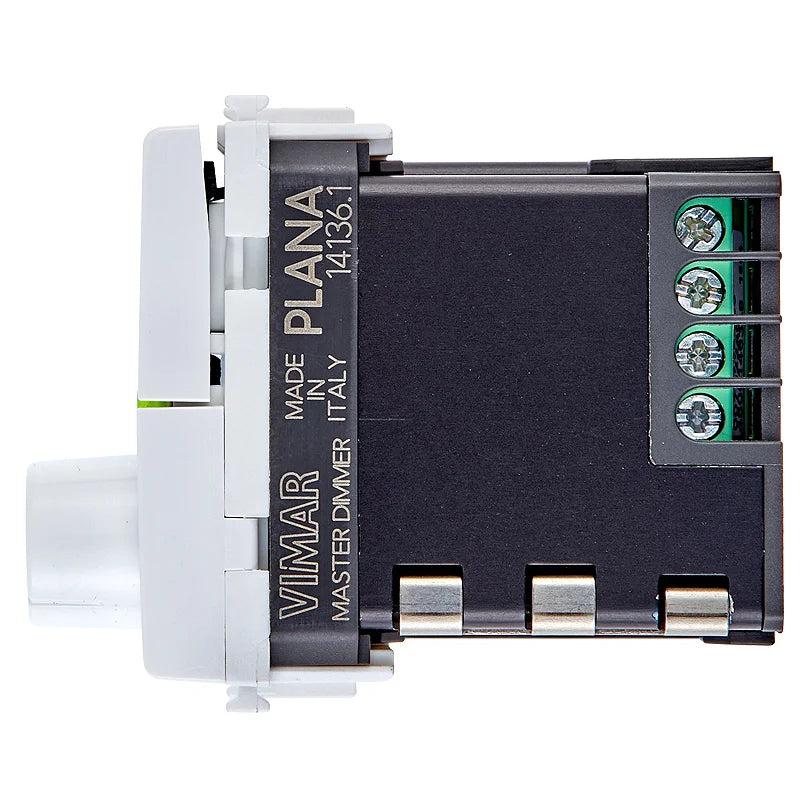 Vimar Plana Universal MASTER Rotary Dimmer, 230V, 50Hz, Phase-Cutting, Flush Mount, IP40