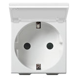 Vimar Neve Up German Standard SICURY Socket Outlet, 2P+E, 16A, 250V, 2 Modules