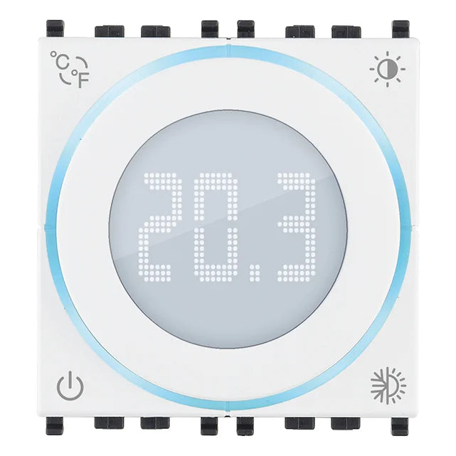Vimar Dial Thermostat, For Eikon, Arké, Plana, 100-240V, 2 Modules