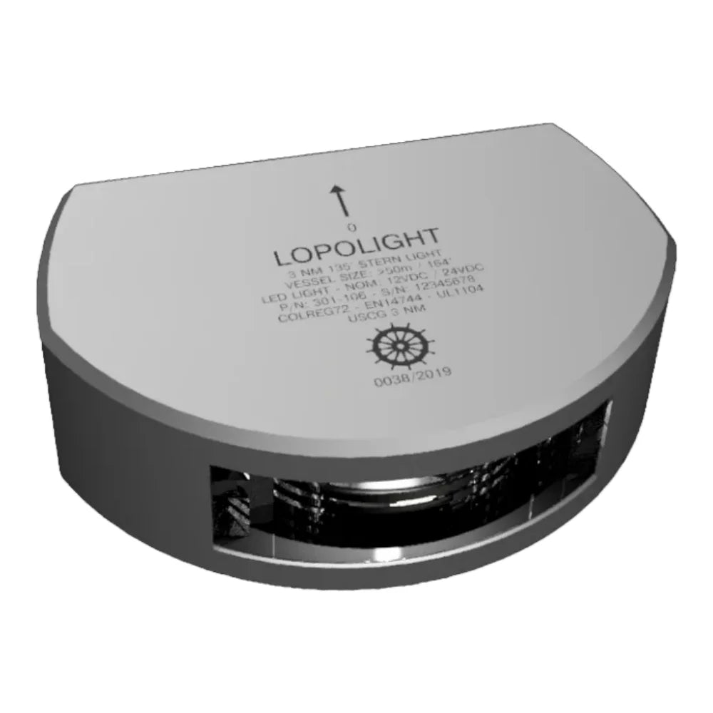 Lopolight LED Stern Navigation Light, 3 NM, 10-32VDC, IP68