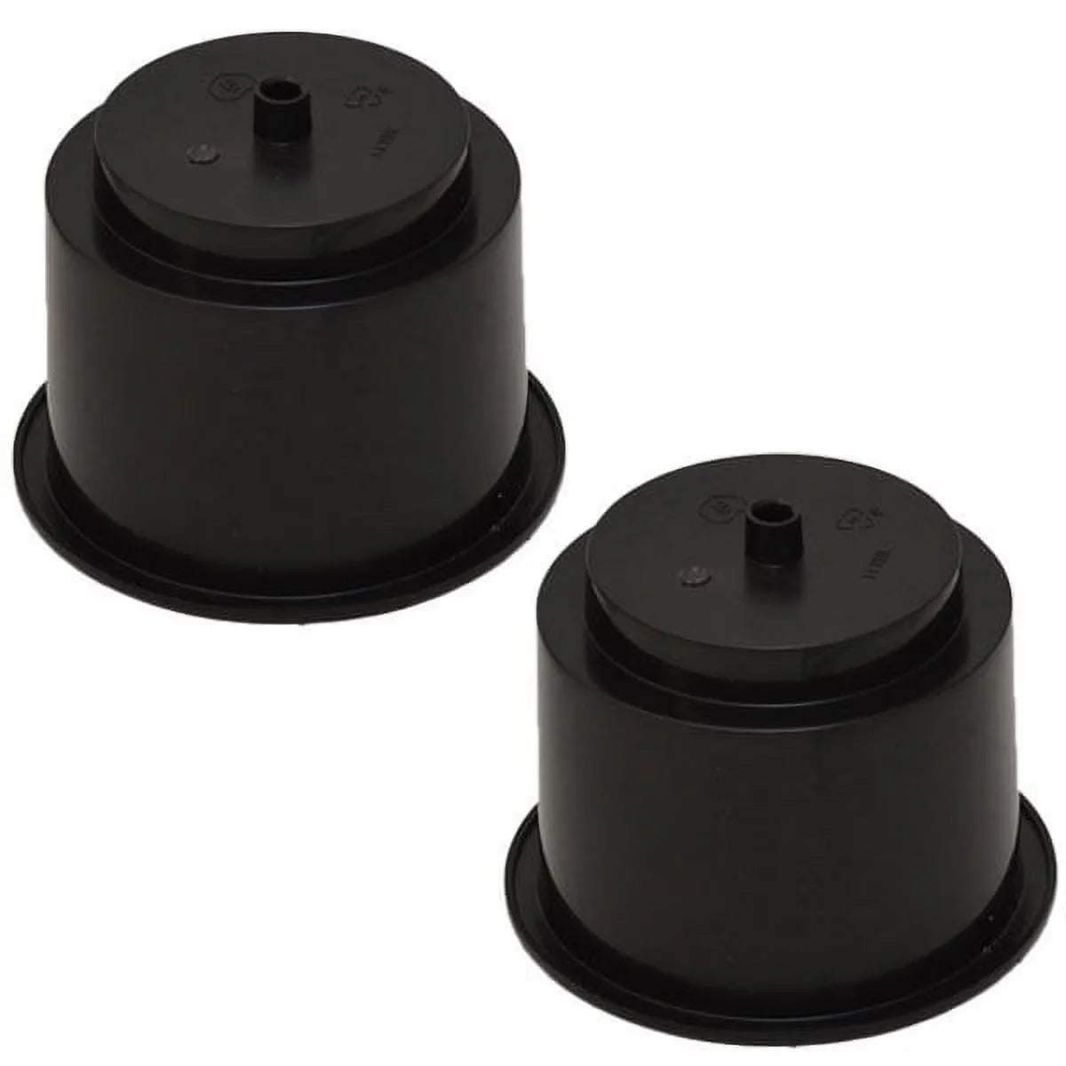 Attwood Marine Flush Mount Cup Holder, 3 3/4 in Cutout, 3 1/8 in Deep, Self-Draining, Black Polymer