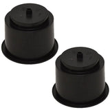 Attwood Marine Flush Mount Cup Holder, 3 3/4 in Cutout, 3 1/8 in Deep, Self-Draining, Black Polymer