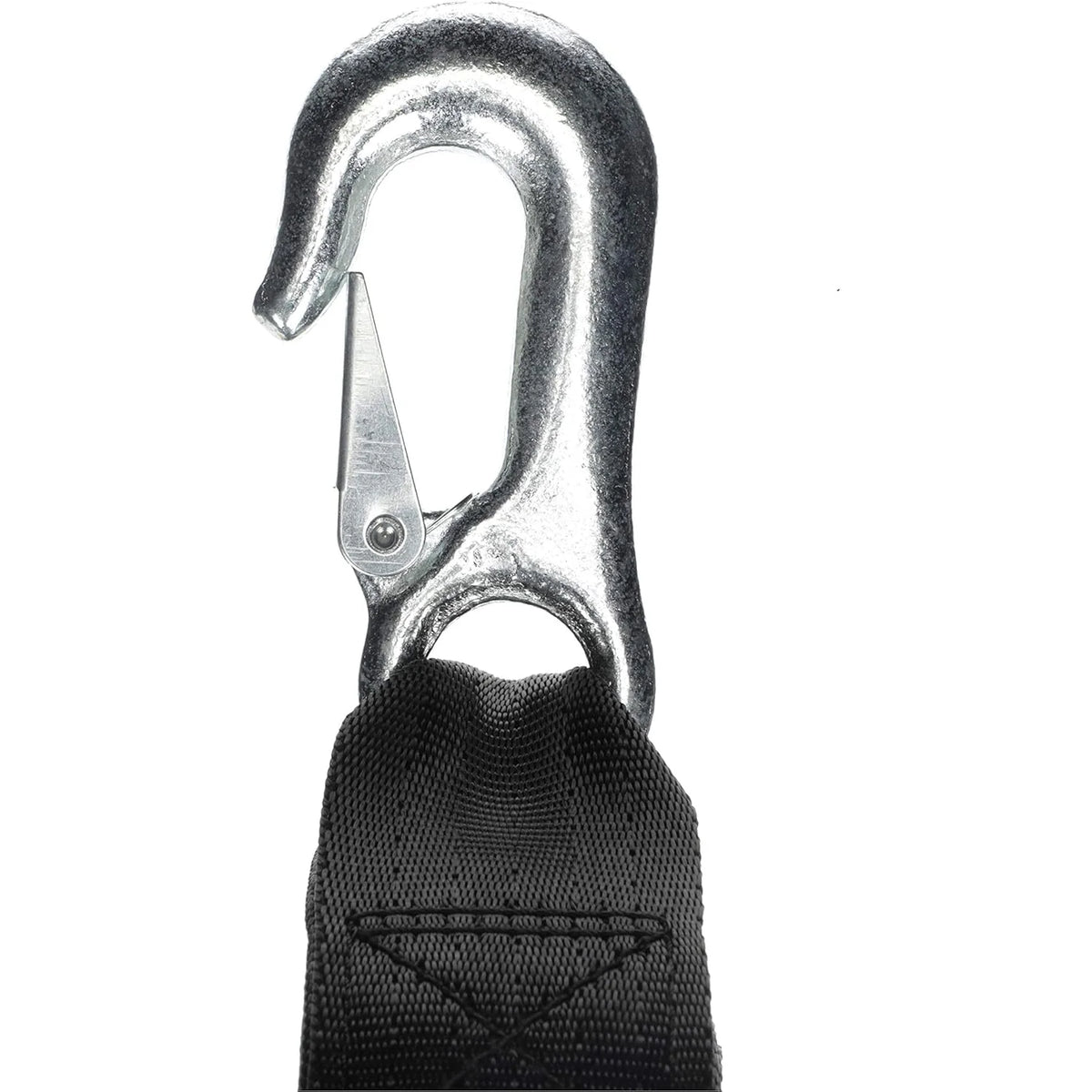 Attwood Marine Trailer Winch Strap, 2 in x 20 ft, 2,000 lb Capacity, Sewn-Loop End, Forged Steel Snap Hook