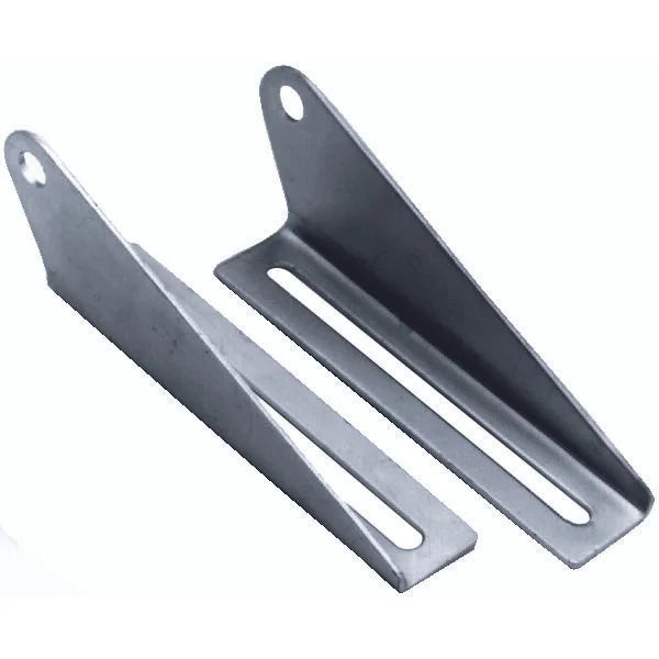 Attwood Marine Trailer Roller Offset Panel Brackets, 8 in, Zinc-Plated Steel, 2pk