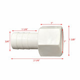 Attwood Marine Thread-to-Barb Connector, For 500-800 GPH Pumps, 3/4 in ID Hose, 3/4-14 NPSM
